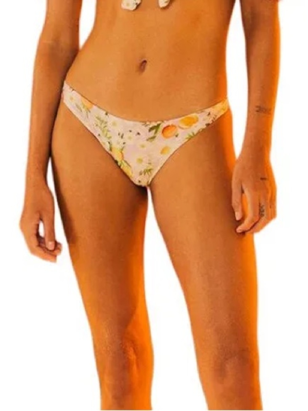 FARM Rio Floral Bikini Bottom - Tangerine Dream